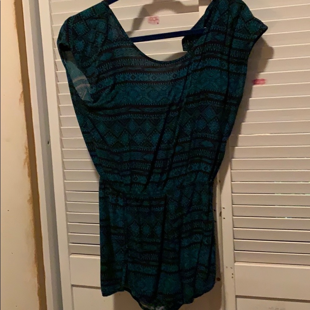 Green and Black romper